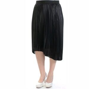 THALIA Sodi‎ black tea length accordion pleat skrit